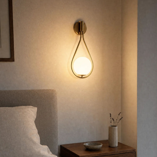 Wandleuchte Perla - Elegante LED Wandlampe mit Glaskugel