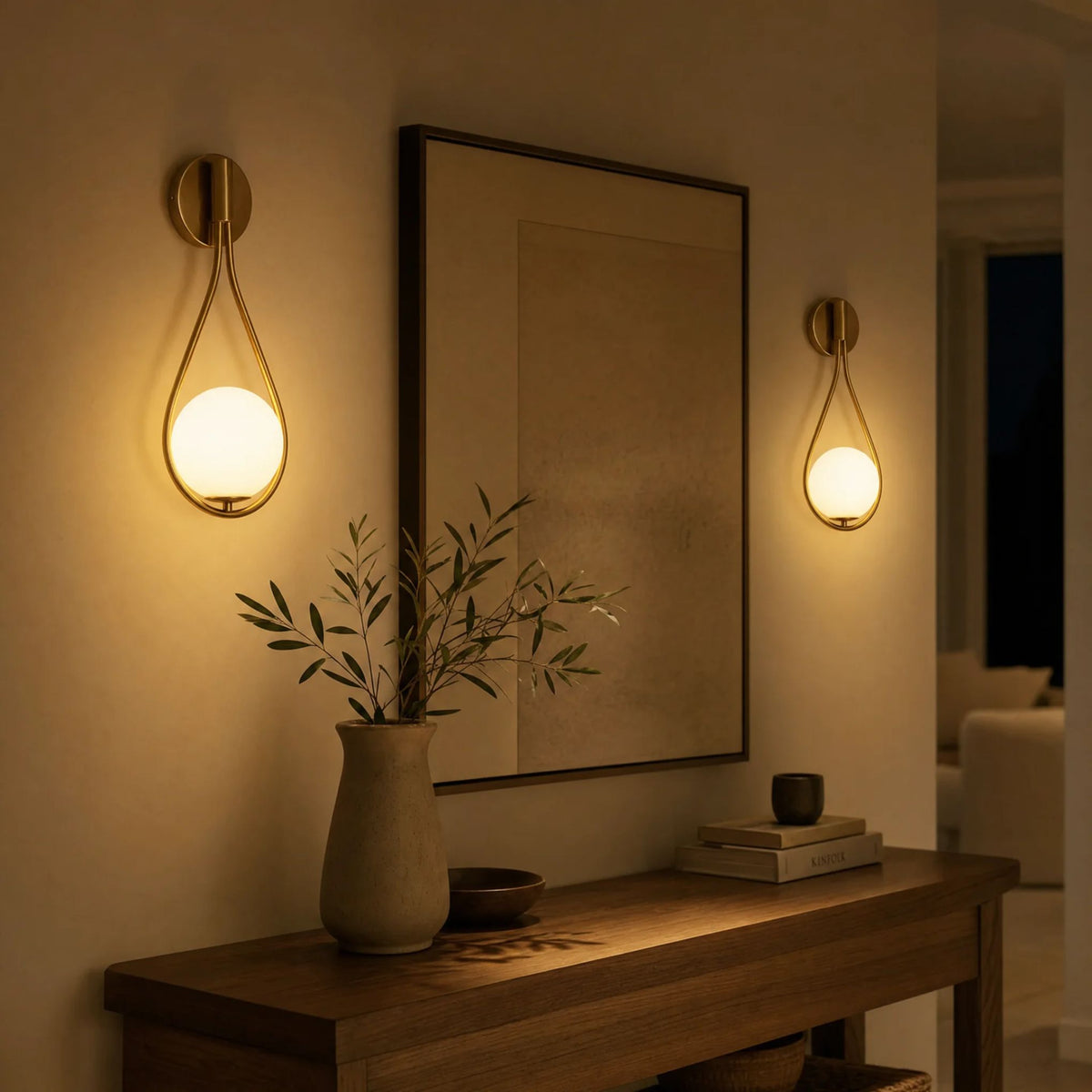 Wandleuchte Perla - Elegante LED Wandlampe mit Glaskugel