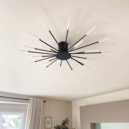 Deckenleuchte Corvus - Sputnik-Design mit linearen LED-Röhren