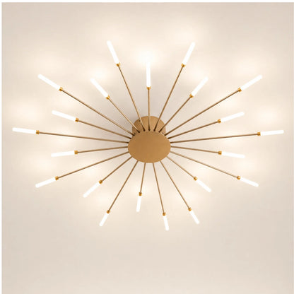 Deckenleuchte Corvus - Sputnik-Design mit linearen LED-Röhren
