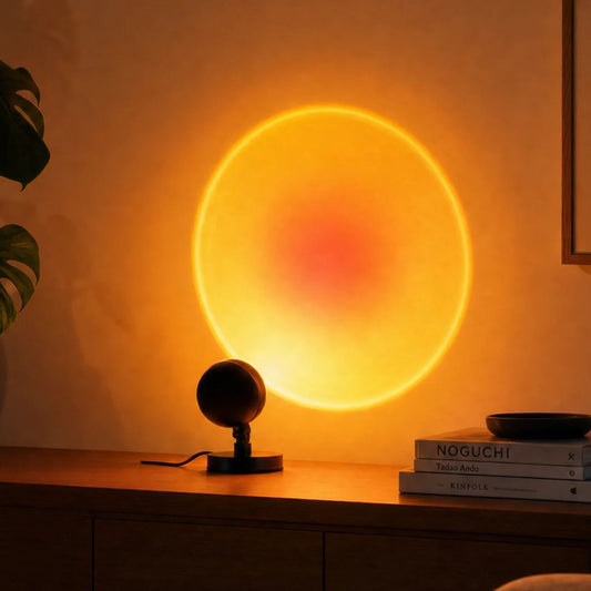 Tischlampe Nocera - Sunset-Projektor für stimmungsvolles Ambiente