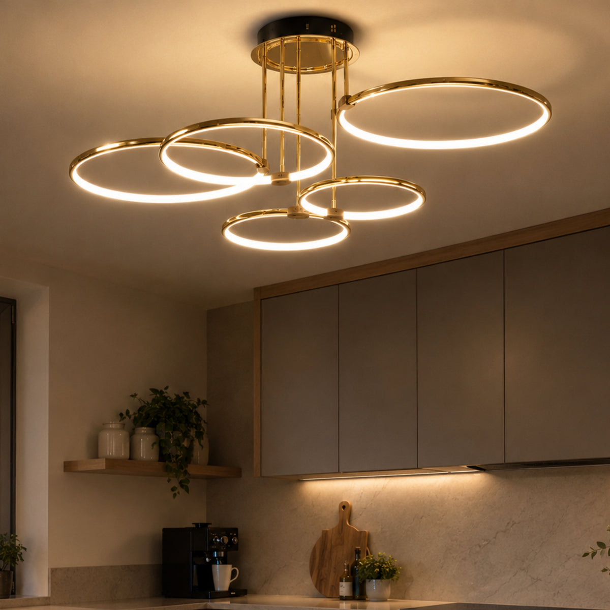 Deckenleuchte Vantis - Eleganter Ringe-Look