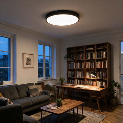 Deckenleuchte Raumansicht mit warmem Licht