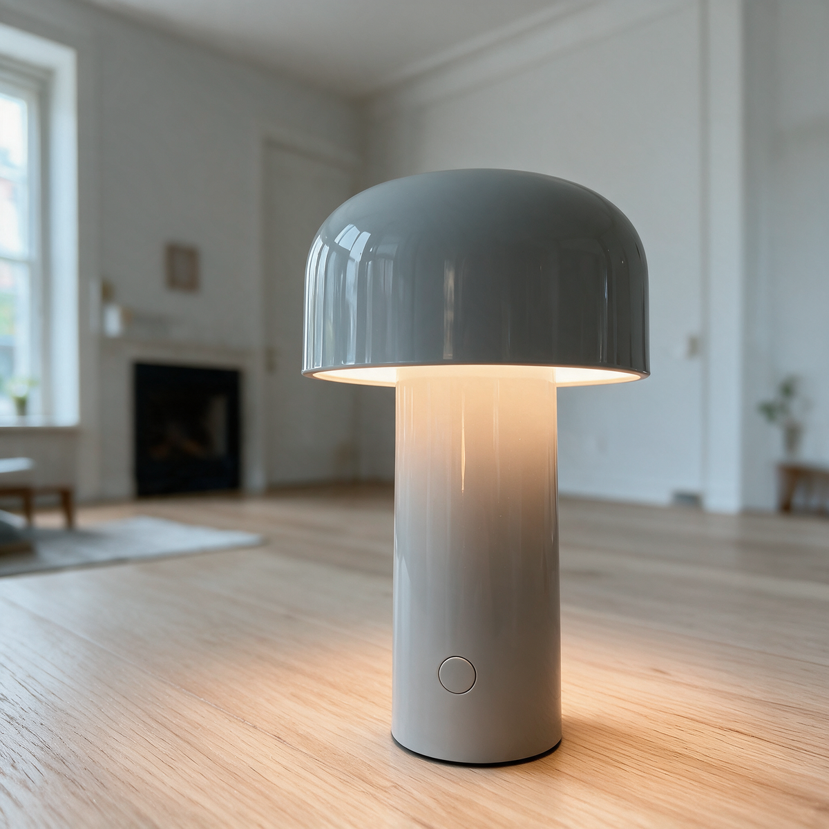 Tischlampe Nahaufnahme Material und Touch-Bedienung