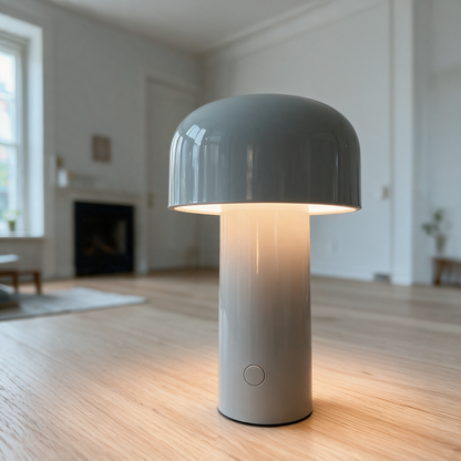 Tischlampe Nahaufnahme Material und Touch-Bedienung