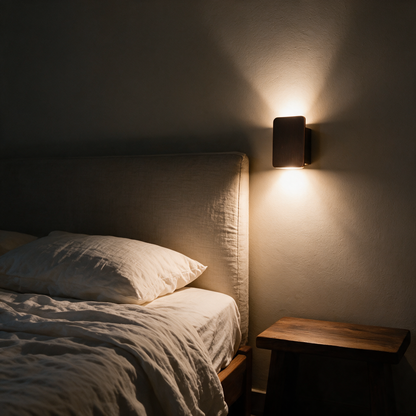 Nova Wandleuchte als Nachttisch-Akzent im Schlafzimmer