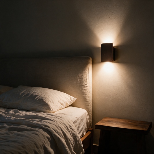 Nova Wandleuchte als Nachttisch-Akzent im Schlafzimmer
