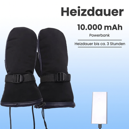 Heizdauer bis ca. 3 Stunden mit 10.000-mAh-Powerbank