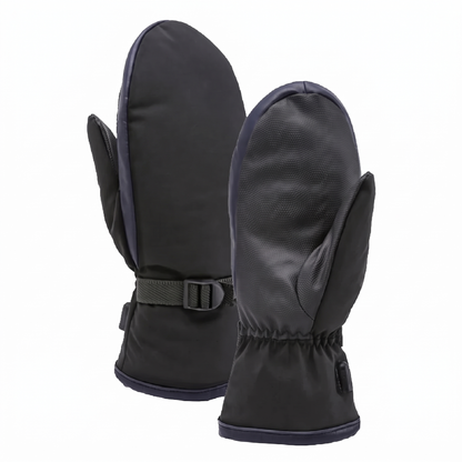 Beheizte Fausthandschuhe von vorn und hinten
