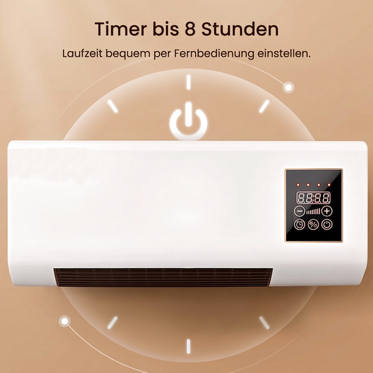 Timer bis 8 Stunden einstellbar per Fernbedienung